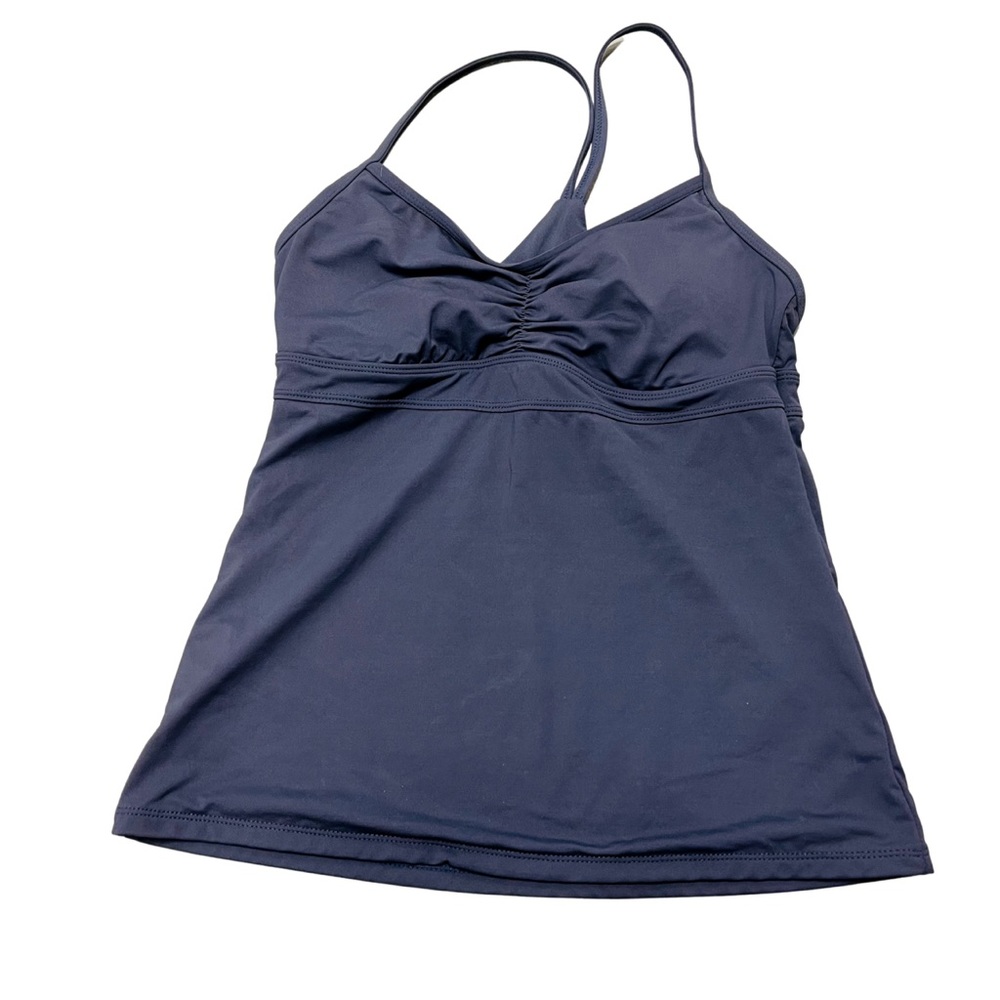 Athleta Grey Racerback Swim Suit Top | SZ S